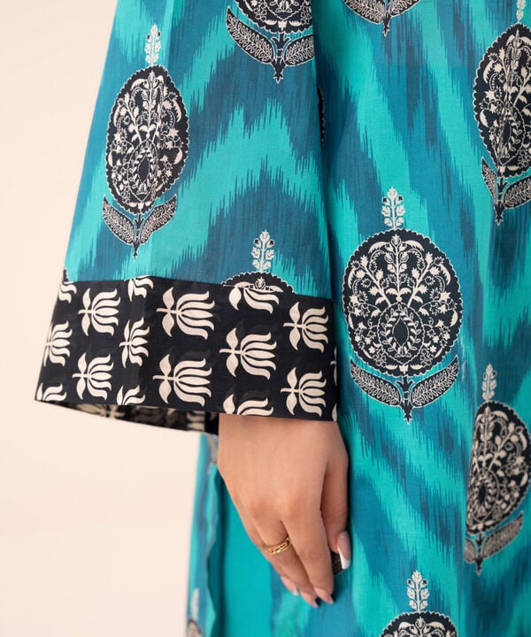 3 Piece - Printed Cotton Suit