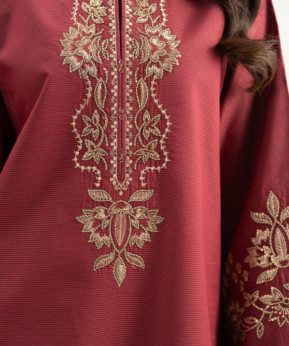 3 Piece - Embroidered Zari Lawn Suit