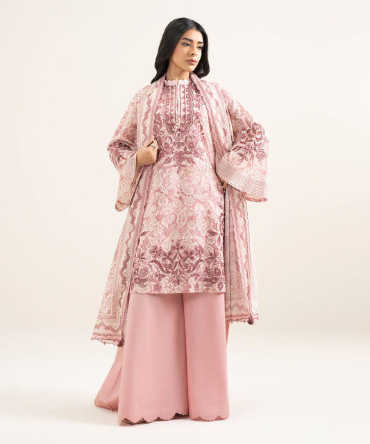 3 Piece - Embroidered Lawn Suit