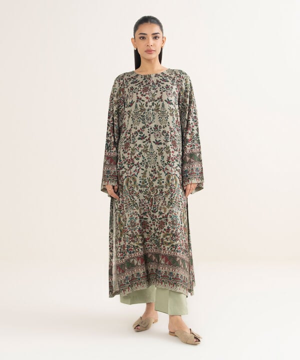 2 Piece - Printed Linen Suit