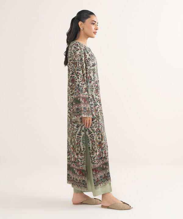2 Piece - Printed Linen Suit
