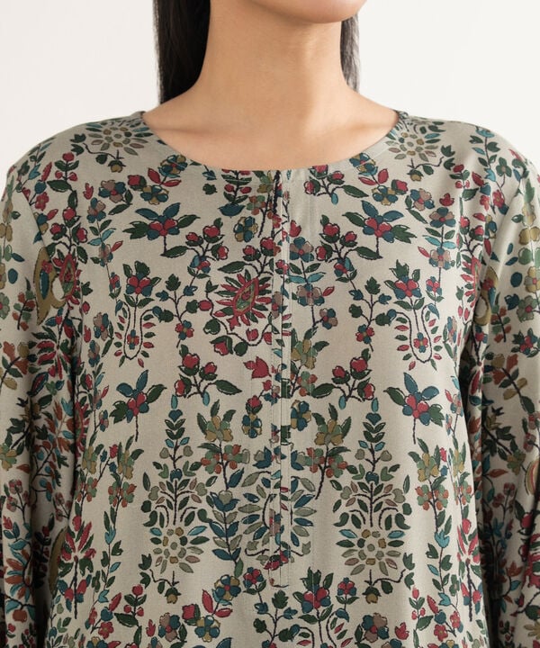 2 Piece - Printed Linen Suit
