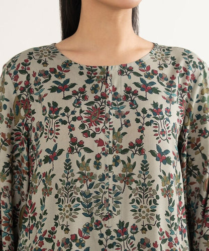 2 Piece - Printed Linen Suit