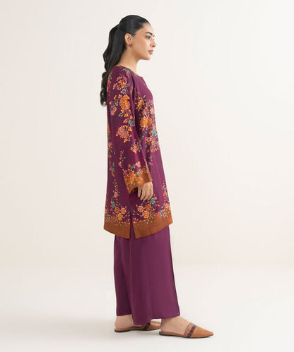 2 Piece - Printed Linen Suit