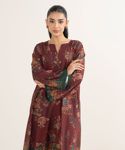 2 Piece - Printed Linen Suit