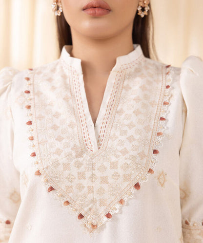 3 Piece - Embroidered Karandi Suit