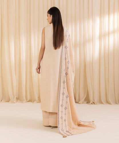 3 Piece - Embroidered Karandi Suit