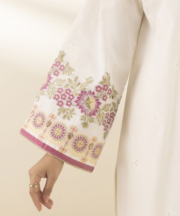 3 Piece - Jacquard Suit (Unstitched)