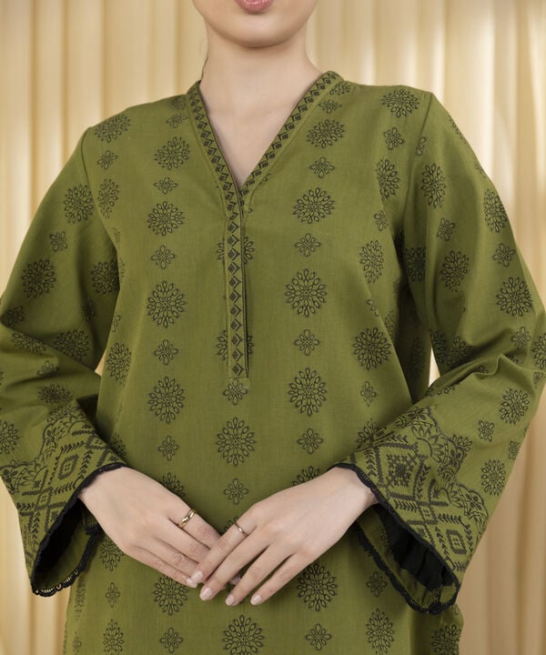 3 Piece - Jacquard Suit (Unstitched)