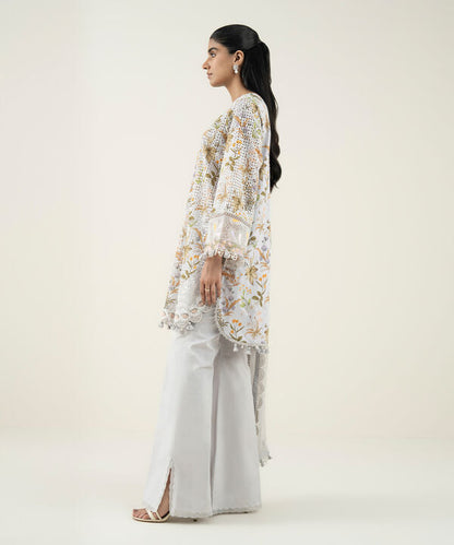 3 Piece -  Embroidered Cotton Suit