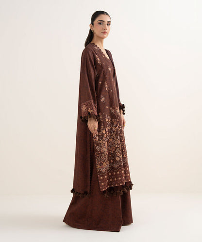 3 Piece - Embroidered Twill Suit