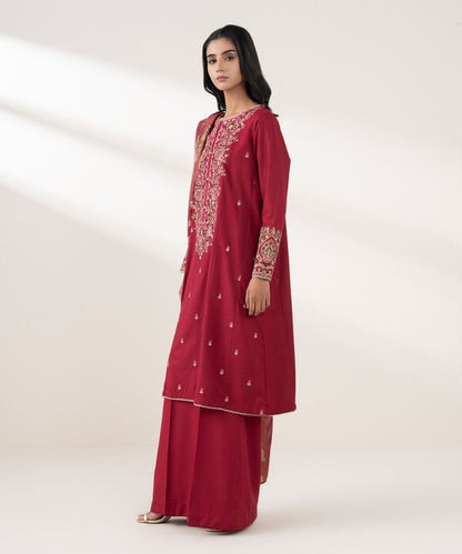 3 Piece - Embroidered Dobby Suit