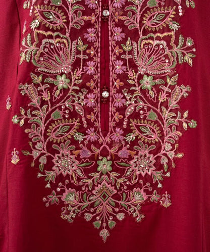 3 Piece - Embroidered Dobby Suit