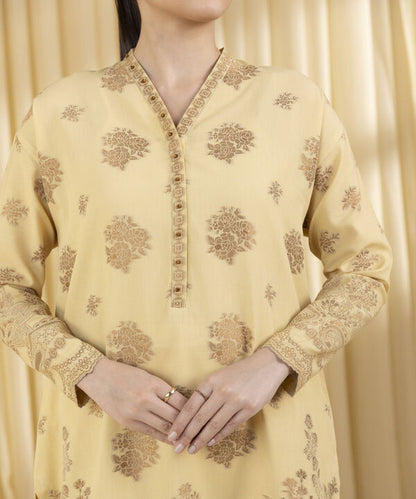 3 Piece - Jacquard Suit (Unstitched)