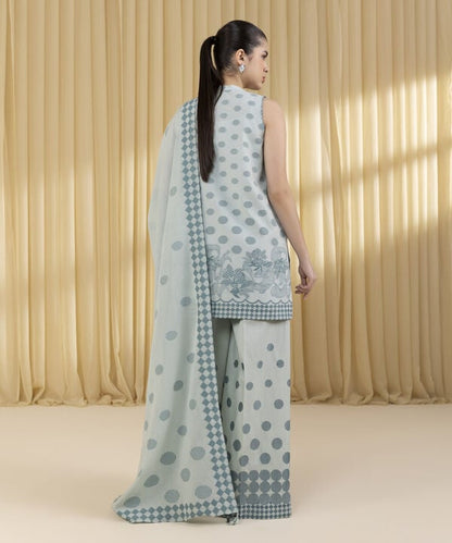 3 Piece - Embroidered Jacquard Suit (Unstitched)