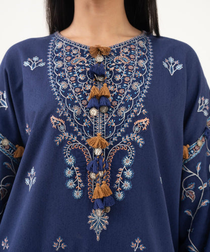 3 Piece - Embroidered Cotton Karandi Suit