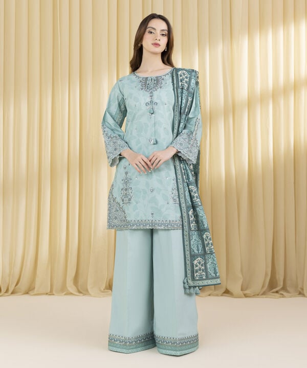 3 Piece - Embroidered Lawn Suit (Unstitched)