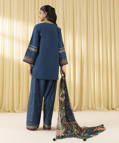 3 Piece - Embroidered Lawn Suit (Unstitched)