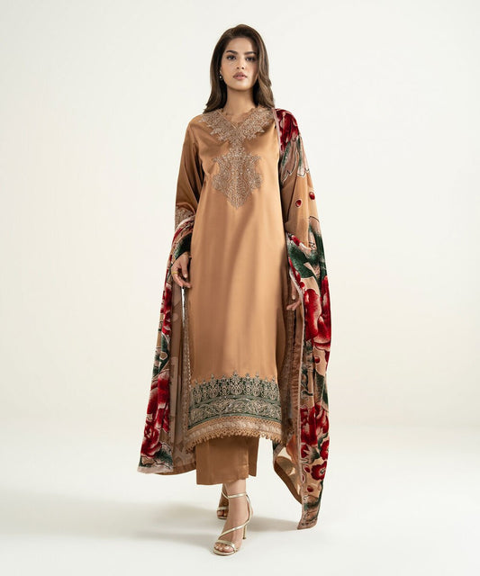 3 Piece - Dyed Blended Satin Suit