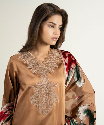 3 Piece - Dyed Blended Satin Suit