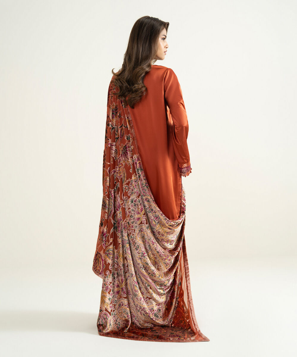 3 Piece - Dyed Blended Satin Suit