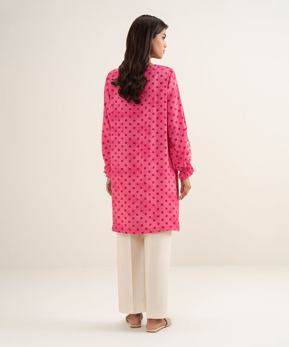 Embroidered Raw Silk Shirt