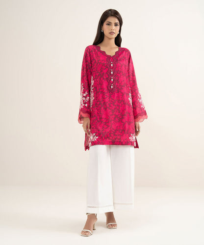 Embroidered Raw Silk Shirt