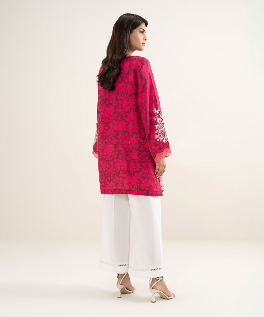 Embroidered Raw Silk Shirt