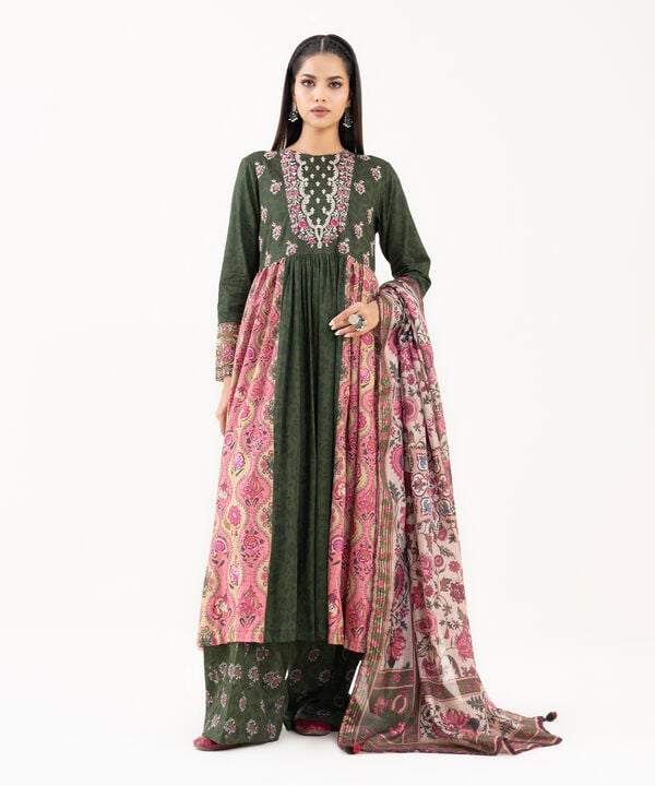 Embroidered Lawn Viscose Pishwas
