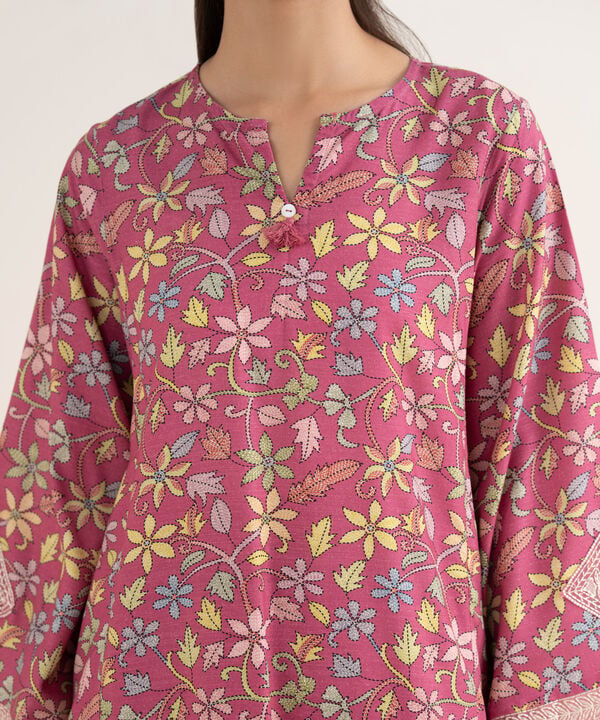 Embroidered Herringbone Shirt