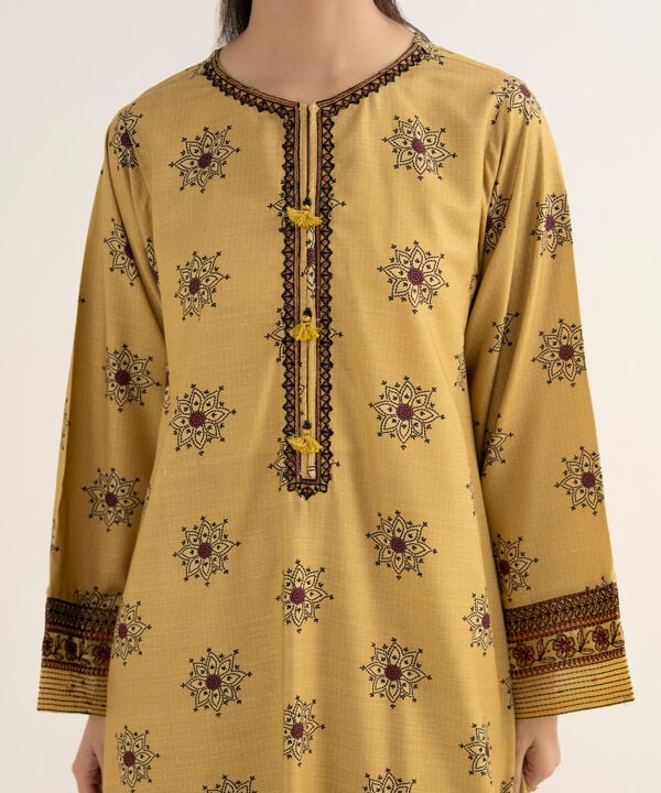 Embroidered Herringbone Shirt