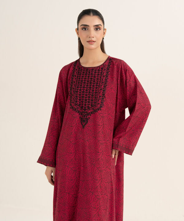 Embroidered Herringbone Shirt