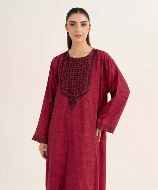 Embroidered Herringbone Shirt