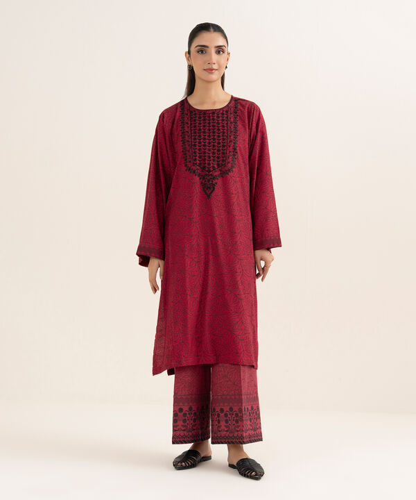 Embroidered Herringbone Shirt
