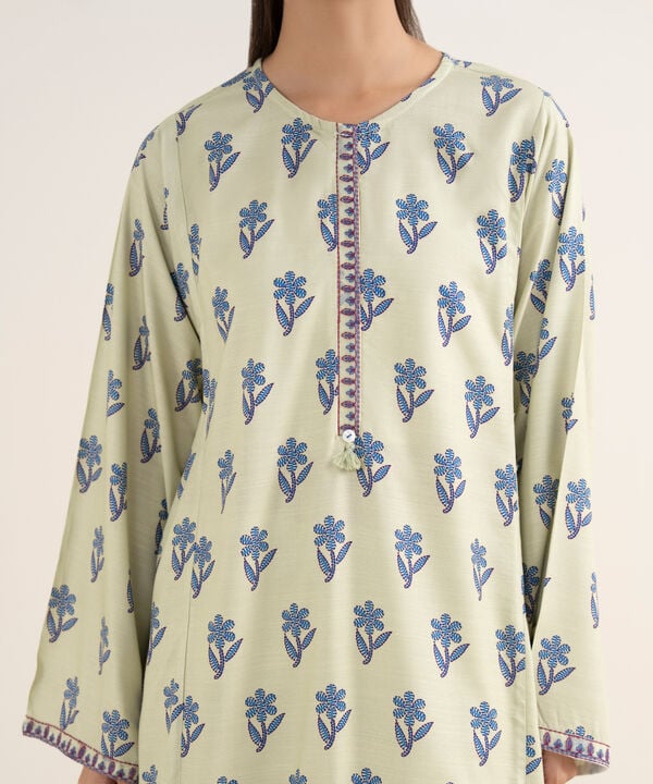 Embroidered Herringbone Shirt