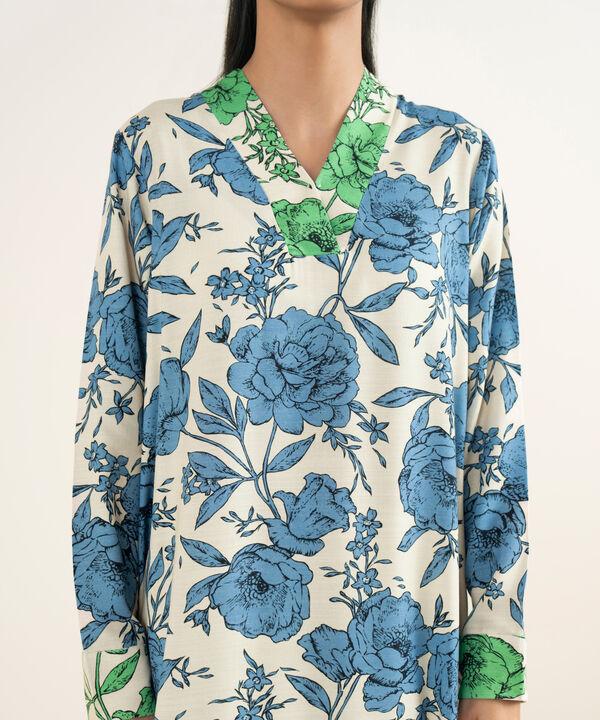 Printed Herringbone Shirt