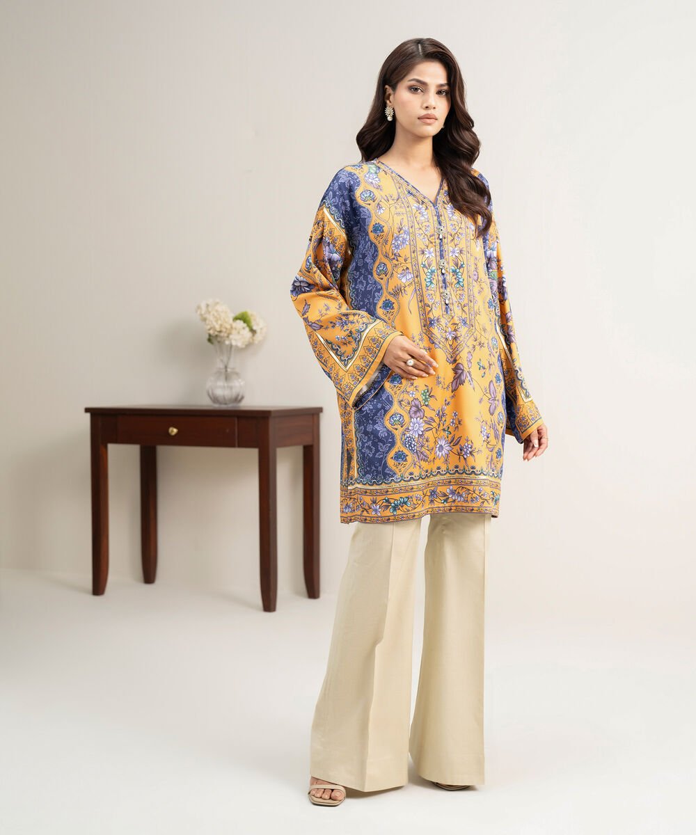 Printed Viscose Satin Shirt