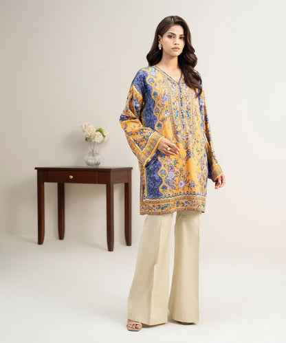 Printed Viscose Satin Shirt