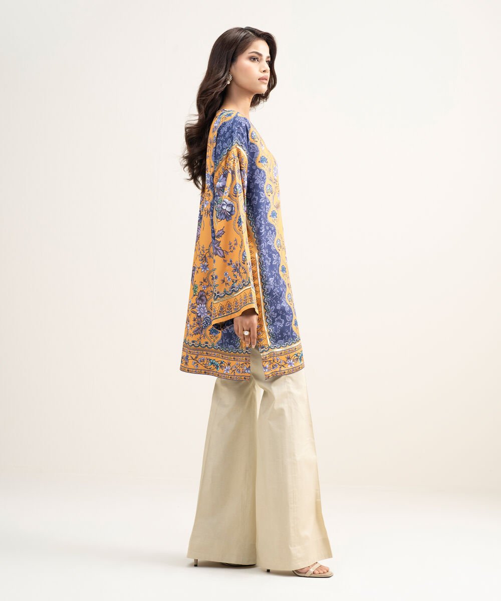 Printed Viscose Satin Shirt