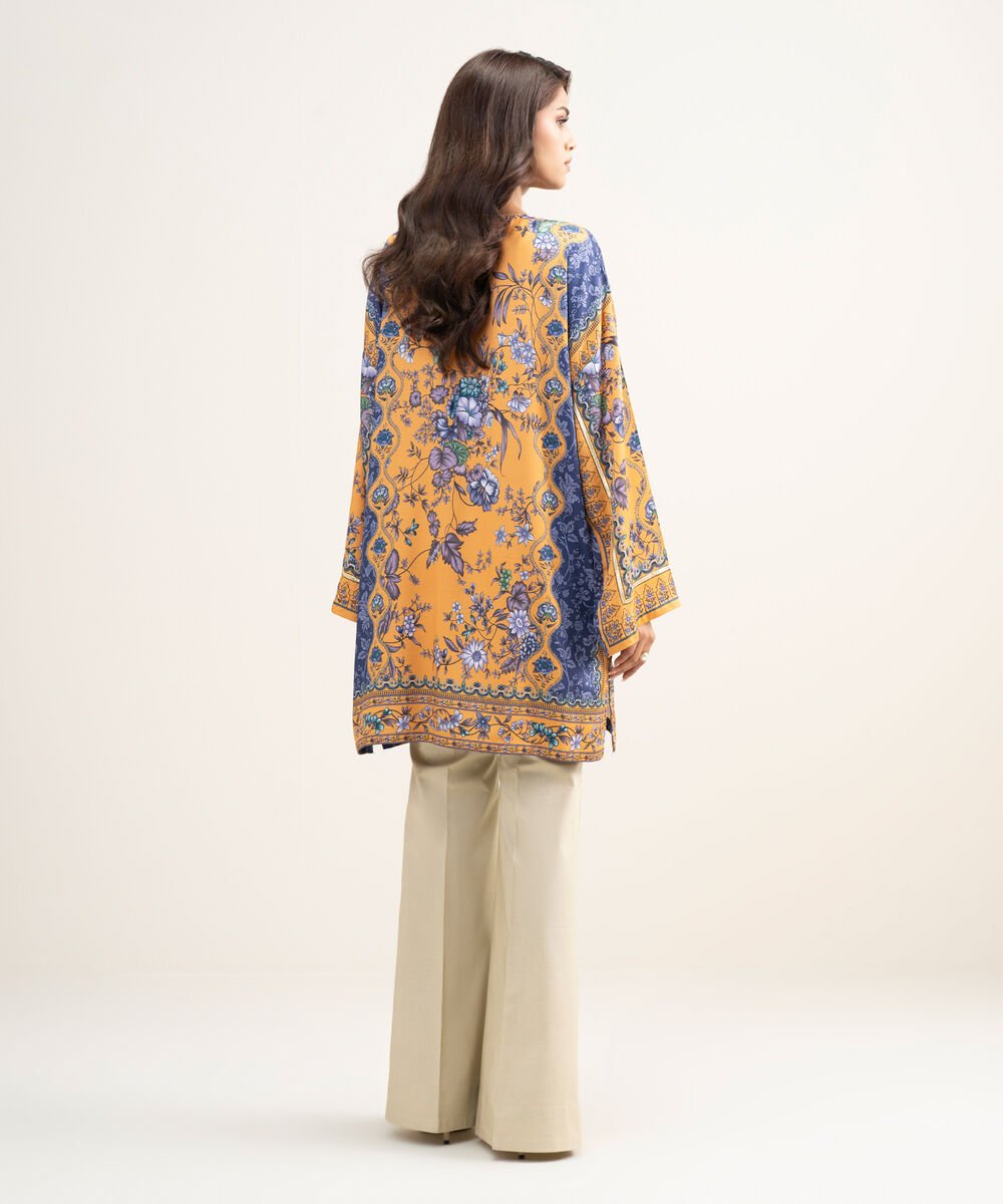 Printed Viscose Satin Shirt