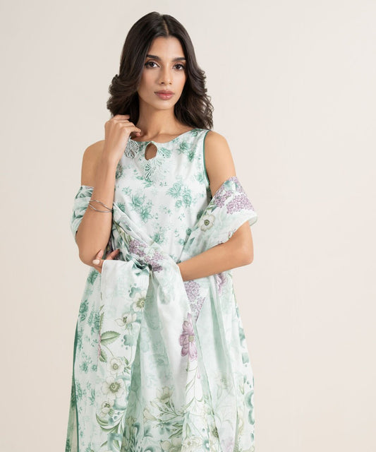 3 Piece - Printed Lawn Suit
