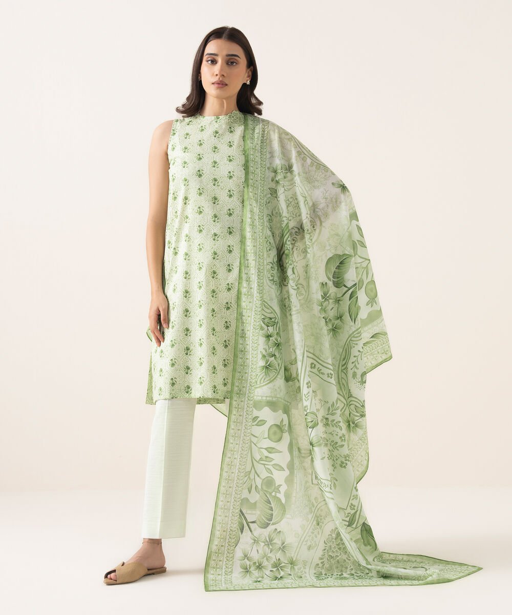 3 Piece - Printed Lawn Suit
