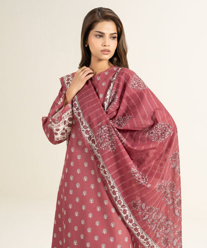 3 Piece - Printed Zari Lawn Suit