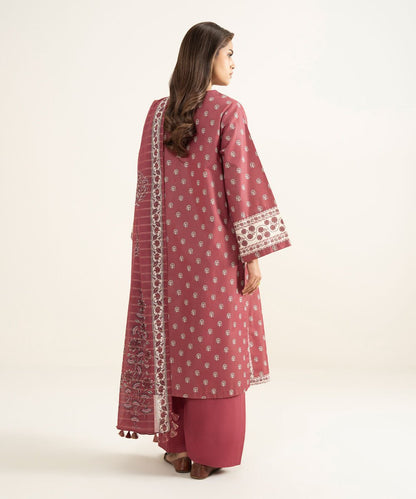 3 Piece - Printed Zari Lawn Suit