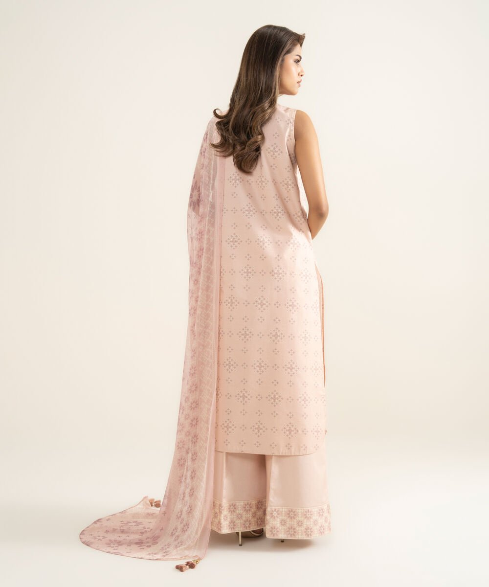3 Piece - Printed Zari Lawn Suit