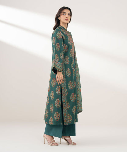 3 Piece - Embroidered Cotton Suit