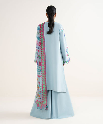 3 Piece - Embroidered Cotton Viscose Suit