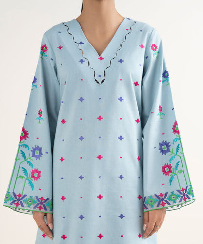 3 Piece - Embroidered Cotton Viscose Suit