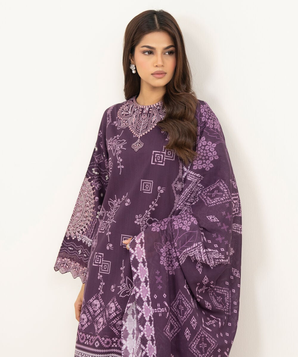 3 Piece - Embroidered Lawn Suit