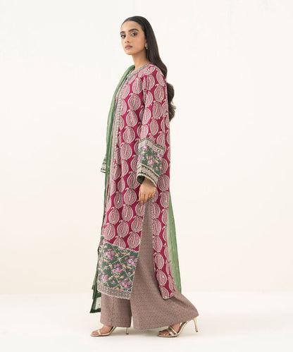 3 Piece - Embroidered Viscose Suit
